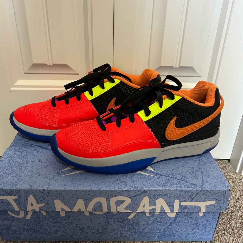 Nike Red and Black Athletic Shoes Vibrant Design